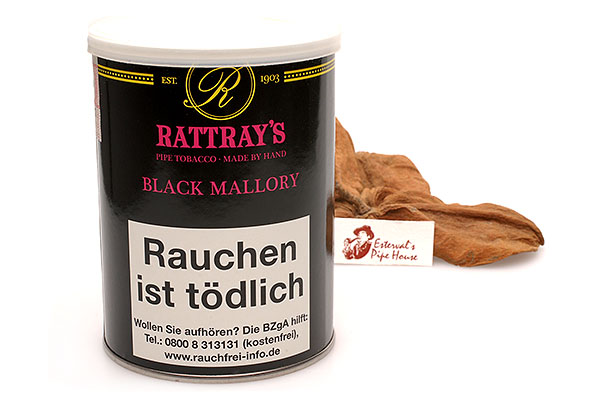 Rattrays Black Mallory Pipe tobacco 100g Tin